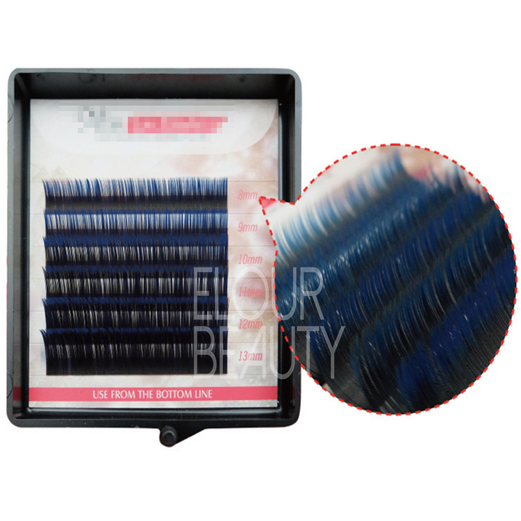 New popular blue green red  colored false eyelashes extensions ES35